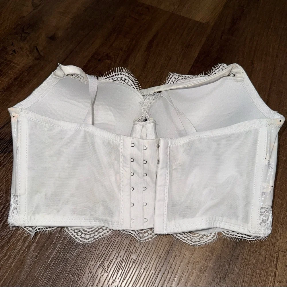 Victorias Secret Like New Dream Angels Lined Demi Longline Shimmer Bra